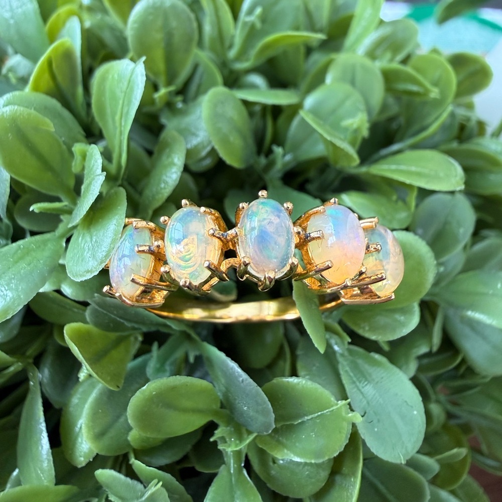 Five-Star Opal Anniversary Ring